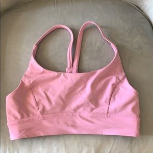 Pink lulu lemon mesh back sports bra